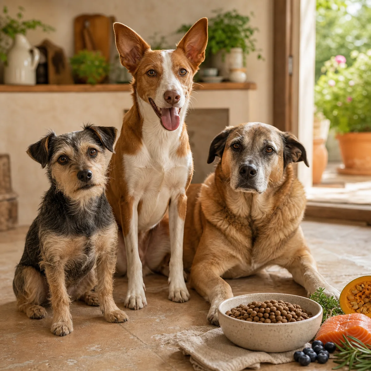 Pienso natural para perros con ingredientes reales